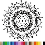 Dekoratívna nálepka na stenu MANDALA BOHO ROSETTE FOLK 44x44 Dekoratívna nálepka na stenu MANDALA BOHO ROSETTE FOLK 44x44