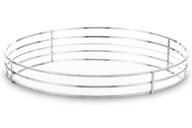 Ozdobný strieborný zrkadlový podnos glamour 4,5x30c Ozdobný strieborný zrkadlový podnos glamour 4,5x30c