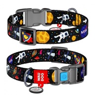 Farebný vesmírny obojok pre psa s kresbou NASA, 35-58 cm 25 mm s QR tagom Farebný vesmírny obojok pre psa s kresbou NASA, 35-58 cm 25 mm s QR tagom