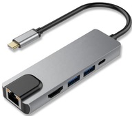 ADAPTÉR USB-C 5-v-1 4K HDMI USB 3.0 ADAPTÉR USB-C 5-v-1 4K HDMI USB 3.0