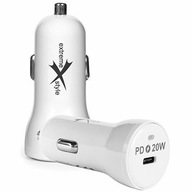 USB-C TYP-C PD 3A 20W autonabíjačka, BIELA USB-C TYP-C PD 3A 20W autonabíjačka, BIELA