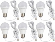 LED žiarovka, prenosná lampa, USB POWERED, 6 kusov