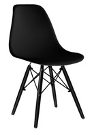 Čierna plastová stolička Paris Black DSW