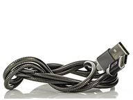 USB KÁBEL TYPU C, kovový, pevný, 100 cm, RÝCHLO nabíjanie