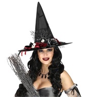 Klobúk, LEBKY a ČIERNE KVETY na Halloween Klobúk, LEBKY a ČIERNE KVETY na Halloween