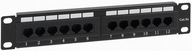 Rack 10'' Patch panel 1U UTP Cat. 5e 12 portov Rack 10'' Patch panel 1U UTP Cat. 5e 12 portov