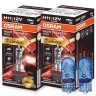 Silné žiarovky H11 OSRAM Night Breaker +200% + W5W
