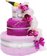OBROVSKÁ TORTA z 8 VEĽKÝCH uterákov, SVADOBNÝ DAR OBROVSKÁ TORTA z 8 VEĽKÝCH uterákov, SVADOBNÝ DAR