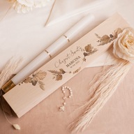 Drevená krabička na sviečku Krstu. BOHO Drevená krabička na sviečku Krstu. BOHO