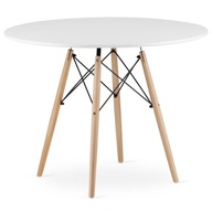 TODI Stôl okrúhly 100 cm - biely