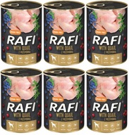 RAFI Vlhké krmivo pre psov QUAIL 6 X 400g