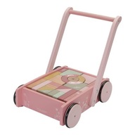 Vozík s blokmi - Pink Flowers - Little Dutch