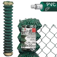Plotové pletivo pozinkované + PVC zelené, 25 m h1,25 m