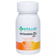 VITA-LAB VITAMÍN D3 K2 MK-7 FORTE 5000 IU 90 tab. VITA-LAB VITAMÍN D3 K2 MK-7 FORTE 5000 IU 90 tab.