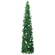 Skladací umelý vianočný stromček, zelený, 180 cm, PET