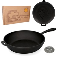 MAYSTERNYA hlboká liatinová panvica na táborák INDUKČNÝ plyn UKRAJINA 28 cm MAYSTERNYA hlboká liatinová panvica na táborák INDUKČNÝ plyn UKRAJINA 28 cm