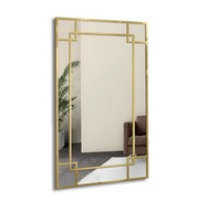 Zrkadlový zlatý podkrovný rám GABRIELA 60x160