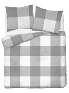 Súprava obliečok s geometrickým rastrom 200x220 70x80 SIVÁ BAVLNA moderná Súprava obliečok s geometrickým rastrom 200x220 70x80 SIVÁ BAVLNA moderná