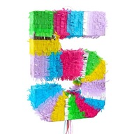 Piñata číslo 5 pastel 50x35x7,5cm