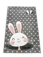 Detský koberec Smart Kids 3D 140x190 RABBIT GRY