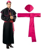 Súprava Kardinál BISHOP, klobúk PIUSKA + OPASOK, Karnevalový kostým Súprava Kardinál BISHOP, klobúk PIUSKA + OPASOK, Karnevalový kostým