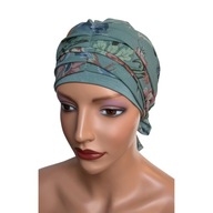Dámska turbanová šatka Wera mint-422 na jar a leto, aj po chemoterapii