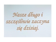 Plaketa 30x42 Naše šťastne až do smrti začína Plaketa 30x42 Naše šťastne až do smrti začína