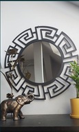 okrúhle zrkadlo na stenu, grécky vzor, ​​kovový kruh