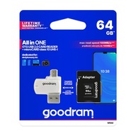 Pamäťová karta GoodRam 64GB microSDHC class 10 UHS-I + adaptér + čítačka kariet