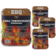 Jednorazový turistický gril BBQ 4 kusy Jednorazový turistický gril BBQ 4 kusy