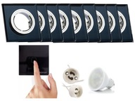 Sada halogénových LED objímok 9x + vypínač + žiarovky Sada halogénových LED objímok 9x + vypínač + žiarovky
