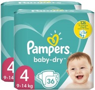 Pampers Baby Dry Plienky veľkosť 4 - 72 kusov