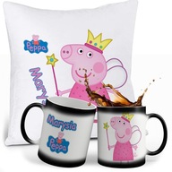 PEPPA PIG MAGIC HRNÍČEK + SADA VANKÚŠA S MENOM PEPPA PIG MAGIC HRNÍČEK + SADA VANKÚŠA S MENOM