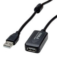 Predlžovací kábel USB 2.0, aktívny opakovač, čierny, 15 m Predlžovací kábel USB 2.0, aktívny opakovač, čierny, 15 m
