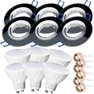 6x halogénové GLASS okrúhle LED GU10 10W CCD svietidlo 6x halogénové GLASS okrúhle LED GU10 10W CCD svietidlo