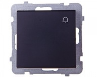 Tlačidlo zvonček SONATA čierna metalíza ŁP-6R/m/33 Tlačidlo zvonček SONATA čierna metalíza ŁP-6R/m/33
