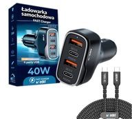 Nabíjačka do auta 40W USB/TYP C + KÁBEL Nabíjačka do auta 40W USB/TYP C + KÁBEL
