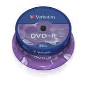 VERBATIM AZO DVD+R disky 4,7GB 16x bal. 25 ks TORTA VERBATIM AZO DVD+R disky 4,7GB 16x bal. 25 ks TORTA