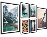 Plagáty MEGA SET XXL Jelen Mountains Forest 6 ks Plagáty MEGA SET XXL Jelen Mountains Forest 6 ks