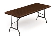 Záhradný jedálenský stôl rozkladací 180 cm hnedý