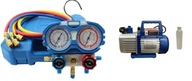 Vákuová pumpa a tlakomery pre klimatizáciu ako Value R32 R410A