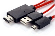 ADAPTÉROVÝ KÁBEL MHL USB TO HDMI MICRO USB 1,8m 11pin