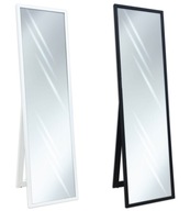 Stojanové zrkadlo v úzkom ráme 170x50 biela čierna