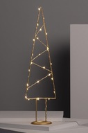 Vianočný stromček kovový zlatý LED vianočný stromček 52cm