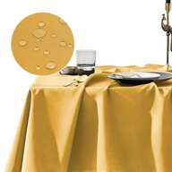 Nešpinivý obrus na stôl a konferenčný stolík 140x220, hladký, vodeodolný, horčicová Aura