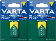 VÝKONNÁ 2x BATÉRIA BATÉRIA 9V 200 mAh 8,4V 6F22 VARTA BATÉRIA VÝKONNÁ 2x BATÉRIA BATÉRIA 9V 200 mAh 8,4V 6F22 VARTA BATÉRIA