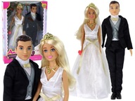 Anlily Doll Set svadobné svadobné šaty pre nevestu a ženícha