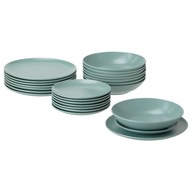 IKEA FARGKLAR Jedálenský set 18 ks, svetlo tyrkysová IKEA FARGKLAR Jedálenský set 18 ks, svetlo tyrkysová