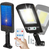Pohybový senzor solárnej pouličnej lampy + diaľkové ovládanie