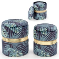 Sada 2 ks taburet 2x Boho pouffe GONO Exotic Green Sada 2 ks taburet 2x Boho pouffe GONO Exotic Green